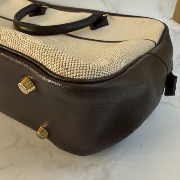 HERMES Porte-Documents Plume 38 Briefcase Bag Ecru Beige Toile H Ebene Evercalf - Picture 11 of 16